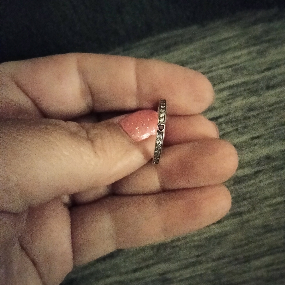 RETIRED Pandora Sparkle and Love Ring - Picture 2 of 5